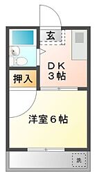 JR高徳線 昭和町駅 徒歩28分の賃貸マンション 5階1Kの間取り