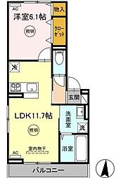間取図画像 1LDK