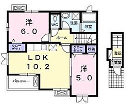 メゾンド・セレーノ 2LDKの間取図画像