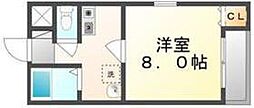 プレステージ藤塚 1階1Kの間取り