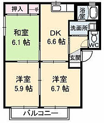 間取図画像 3DK