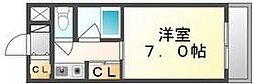 ハーバービュー 4階1Kの間取り