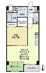 JR高徳線 昭和町駅 徒歩7分の賃貸マンション 1階1LDKの間取り