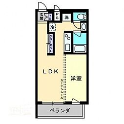 JR高徳線 栗林公園北口駅 徒歩3分の賃貸マンション 4階1LDKの間取り