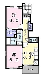 バーミィ　スクエア 1階2DKの間取り