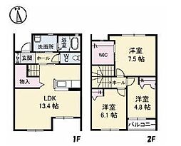 グランマスト林町　Ｄ棟 1階3LDKの間取り