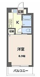 泉川マンション 1Kの間取図画像