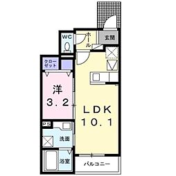 トイロ真時 1LDKの間取図画像