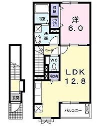 ルーベル宇多津A 1LDKの間取図画像