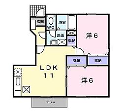 ファインブラザー 2LDKの間取図画像