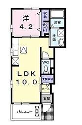 クラールスクエアB 1LDKの間取図画像