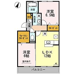 MINEPALACE2B 2LDKの間取図画像