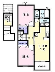 グレイトサクセスA 2LDKの間取図画像