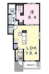 ジュネスM1 1LDKの間取図画像