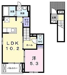サンライト高松 1LDKの間取図画像