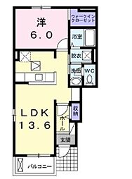 グローヴ・ガーデン4 1LDKの間取図画像