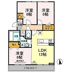 ウィステリア太田 3LDKの間取図画像