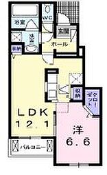 アネシス木太B 1LDKの間取図画像