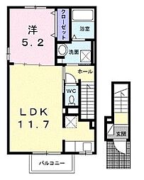 ル・グラン高松1 1LDKの間取図画像