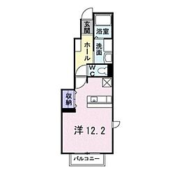 サンスクエア新地A ワンルームの間取図画像