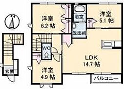 ブランシェ22 3LDKの間取図画像