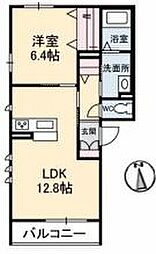 ベレオたまも 1LDKの間取図画像