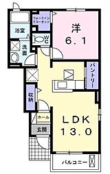 アルファ・ムスカェ 1LDKの間取図画像