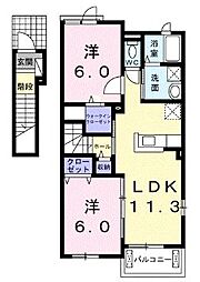 カーサアンジェリカ1 2LDKの間取図画像