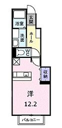 ロイヤルスクウェア一宮2 1Kの間取図画像