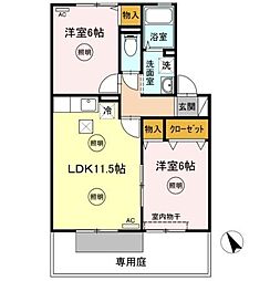 イースト16B 2LDKの間取図画像