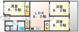 ハイマート屋島 3LDKの間取図画像