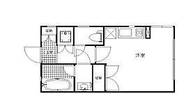 グランデッサ大山 1階ワンルームの間取り