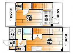 アイビースクエアー横川 1LDKの間取図画像