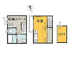 クレシア古市橋駅南 ワンルームの間取図画像