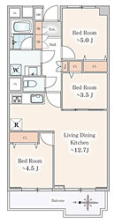 ライオンズマンション錦糸町第2 3DKの間取図画像
