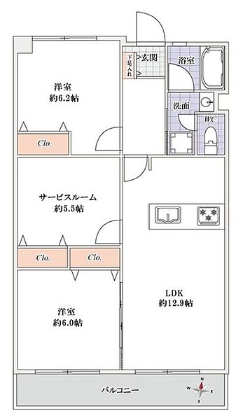 間取りを拡大表示