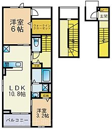 ラメゾン385 305 3階1SLDKの間取り