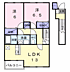 間取り：独立した洋室が特徴の２ＬＤＫのお部屋です＊