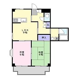 ハイネス・たき 2LDKの間取図画像