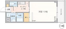 サンジュリアン 1Kの間取図画像
