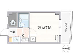メゾンアロマ 1Kの間取図画像