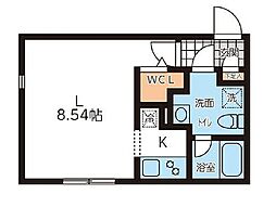 東京メトロ丸ノ内線 荻窪駅 徒歩10分の賃貸マンション 1階ワンルームの間取り