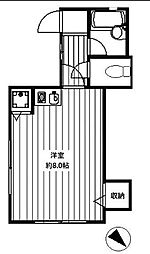 JR中央線 荻窪駅 徒歩7分の賃貸アパート 1階ワンルームの間取り