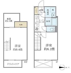 東京メトロ丸ノ内線 新中野駅 徒歩7分の賃貸マンション 1階2SKの間取り