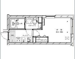 東京メトロ丸ノ内線 新高円寺駅 徒歩5分の賃貸マンション 1階1Kの間取り