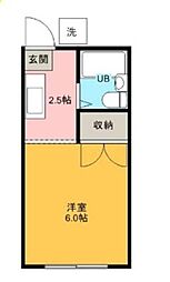 東京メトロ丸ノ内線 新高円寺駅 徒歩10分の賃貸アパート 2階1Kの間取り