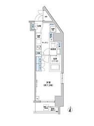 JR総武線 大久保駅 徒歩4分の賃貸マンション 8階1Kの間取り