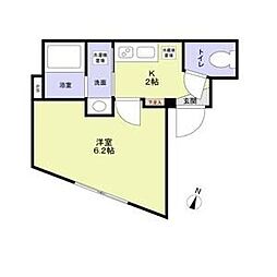 東京メトロ丸ノ内線 方南町駅 徒歩7分の賃貸マンション 1階1Kの間取り