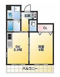 東京メトロ丸ノ内線 荻窪駅 徒歩14分の賃貸マンション 1階1DKの間取り