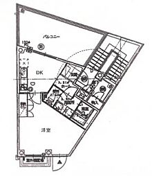 JR総武線 中野駅 徒歩7分の賃貸マンション 3階1DKの間取り
